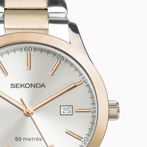 Sekonda Taylor Ladies Watch | Two Tone Case & Stainless Steel Bracelet with Silver Dial | 40474